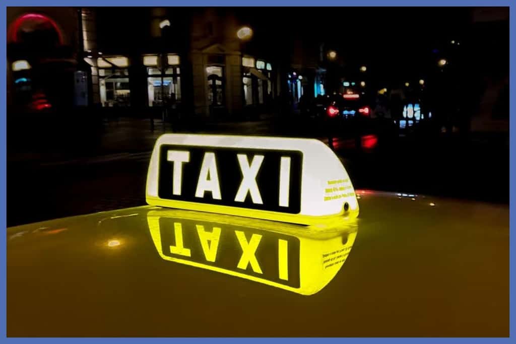 foto de una señal de taxi